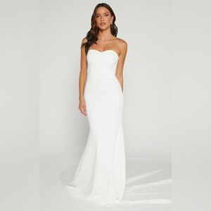 Showpo Vows For Life Bridal Gown White Strapless Mermaid